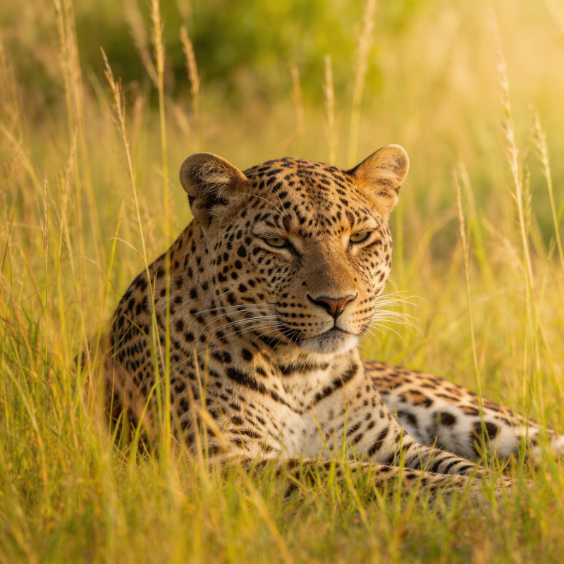 草原上的豹子图片