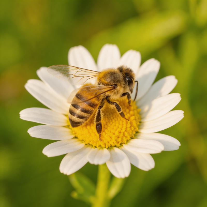 蜜蜂采蜜花间图片