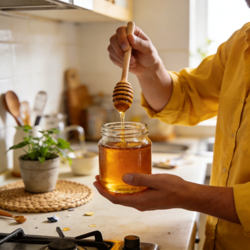 蜂蜜流淌瞬间图片