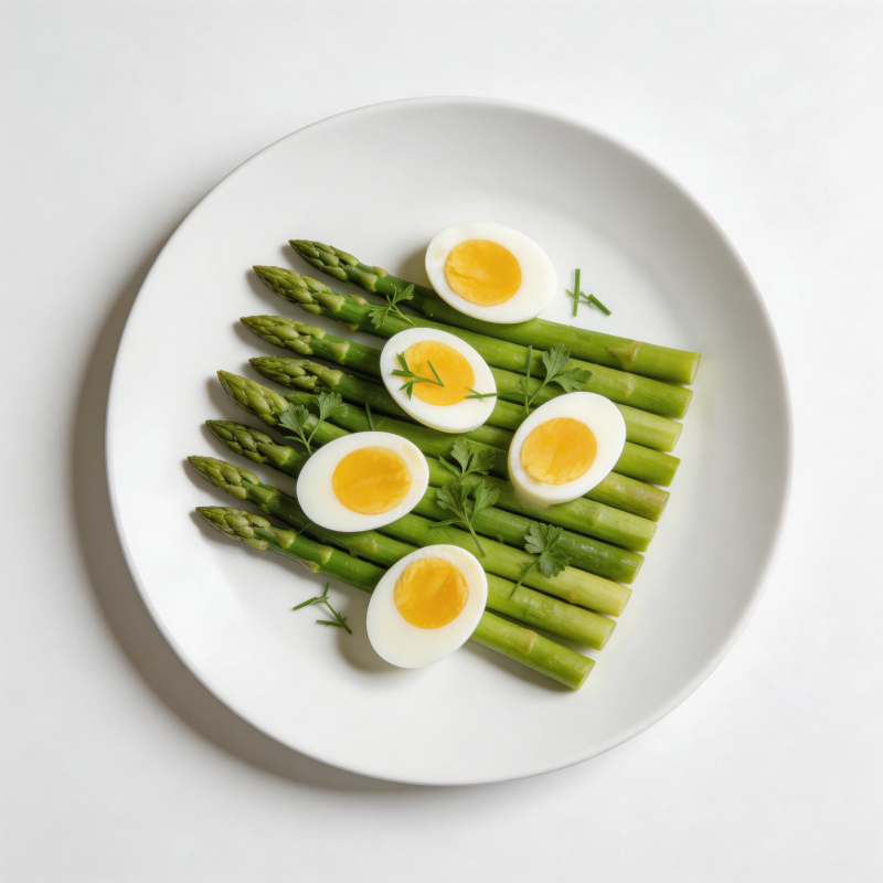 芦笋配煮蛋图片
