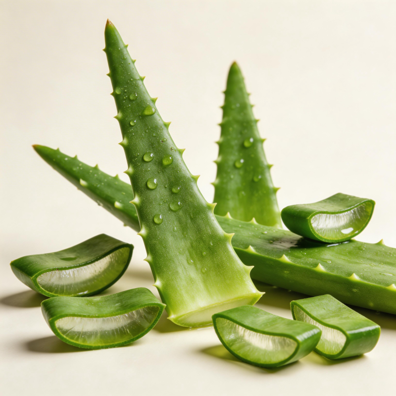 芦荟切片特写图片