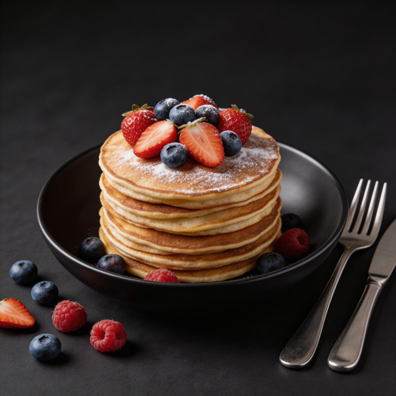 莓果松饼堆图片