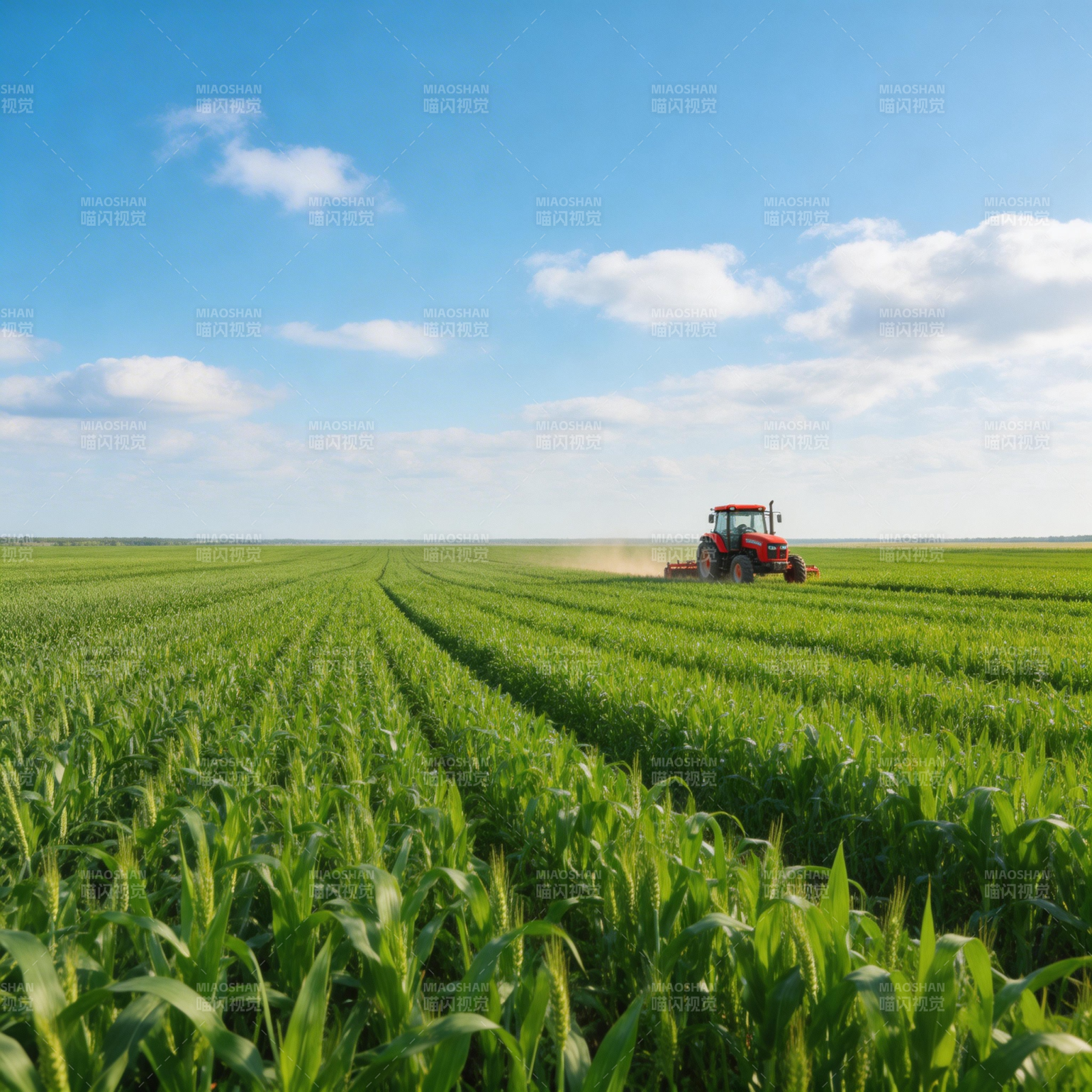 田园风光 拖拉机耕作图片