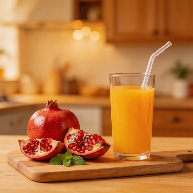 石榴橙汁饮品图片