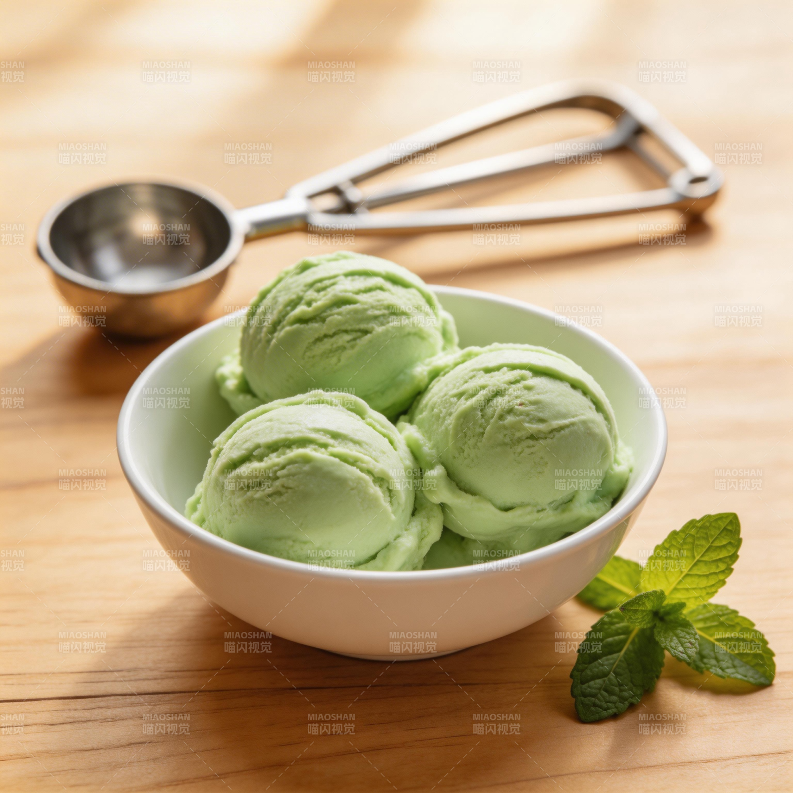 薄荷冰淇淋图片