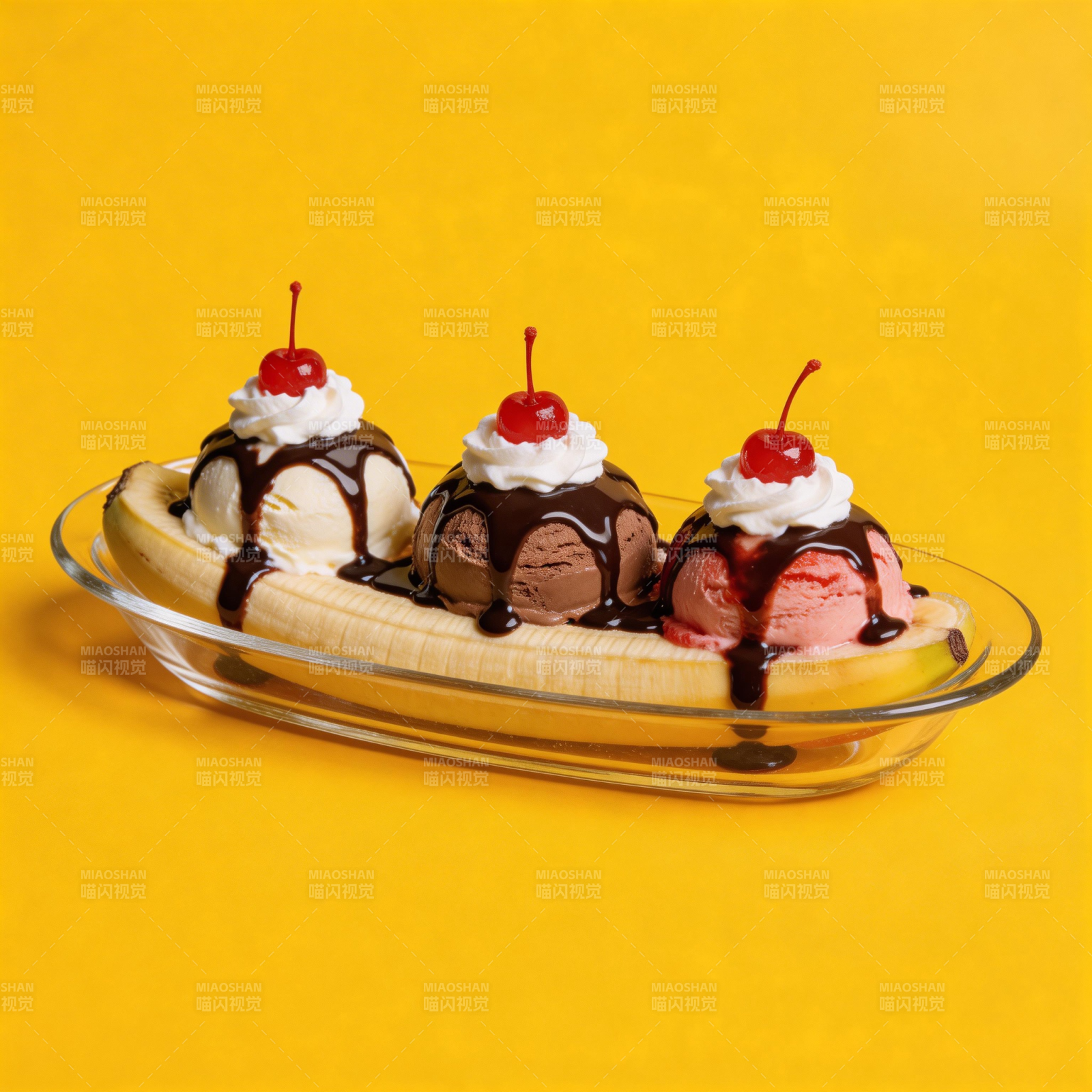 香蕉船冰淇淋图片