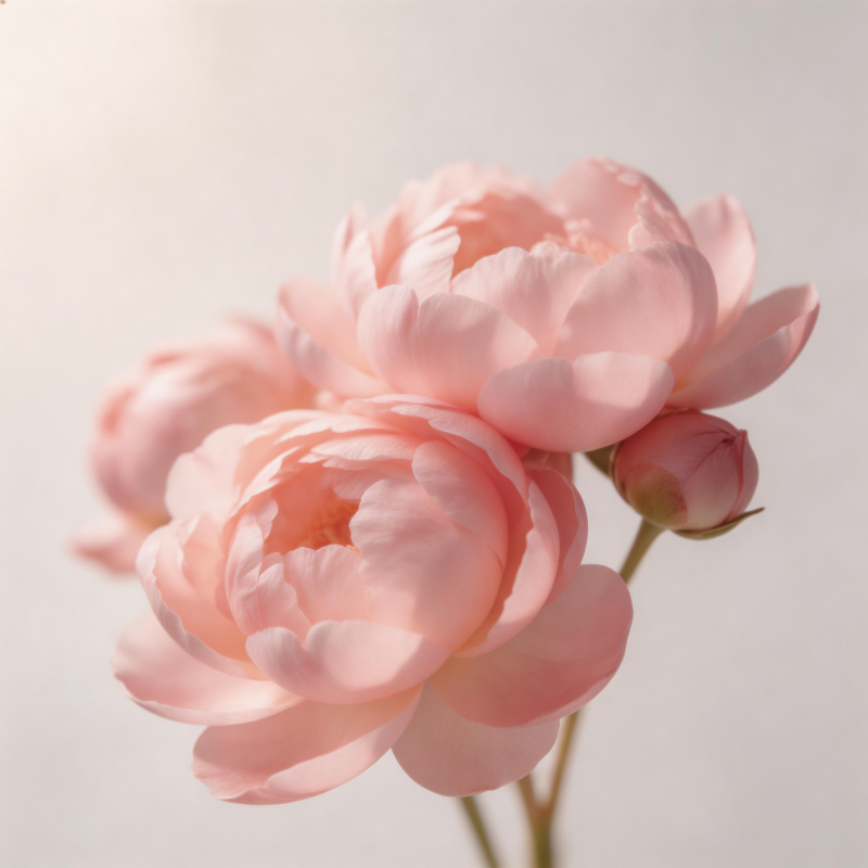 粉嫩玫瑰绽放图片