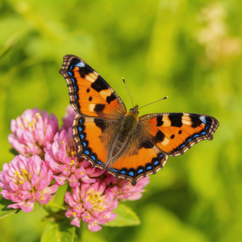 蝴蝶栖花 色彩斑斓图片