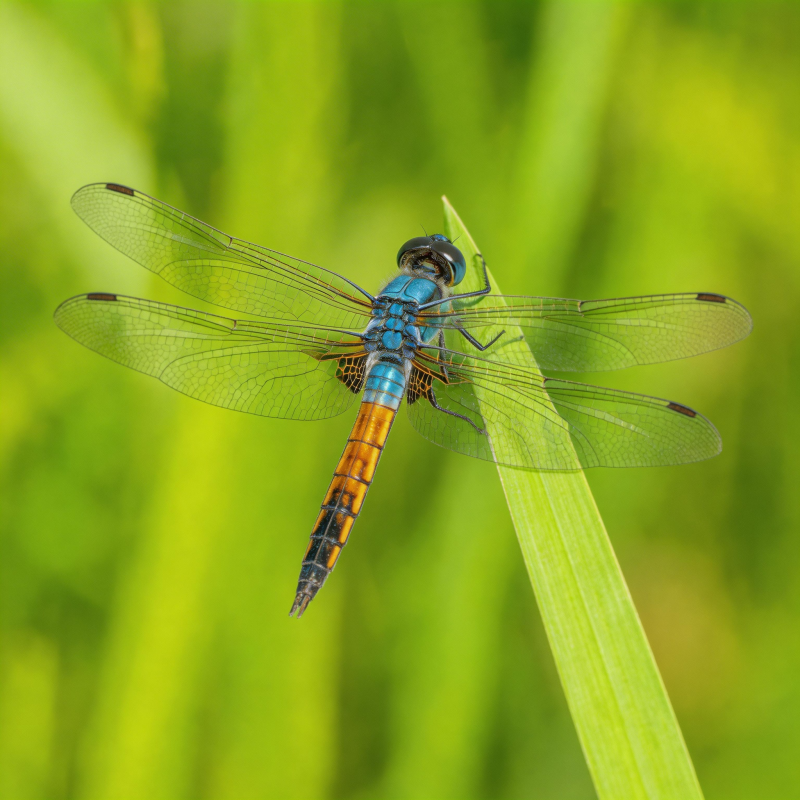 蓝蜻蜓栖草尖图片