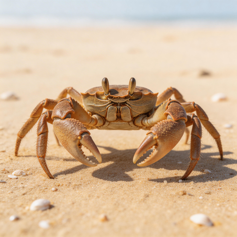 沙滩上的螃蟹图片