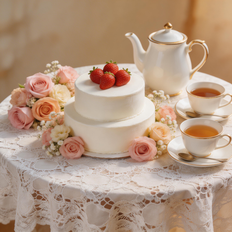 浪漫茶歇蛋糕图片