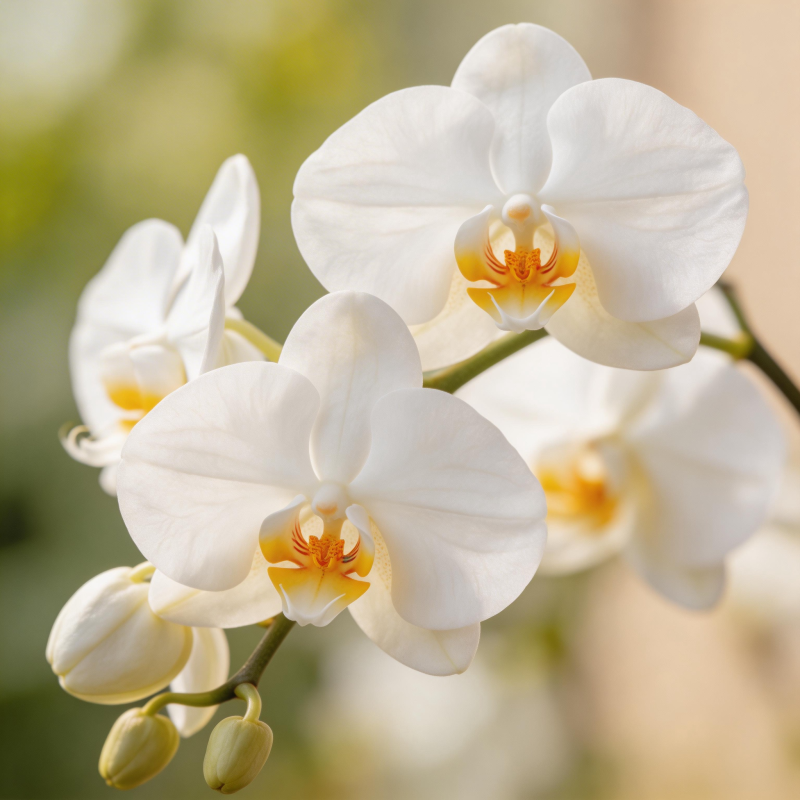 洁白兰花绽放图片