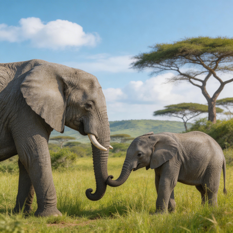 象母子草原嬉戏图片