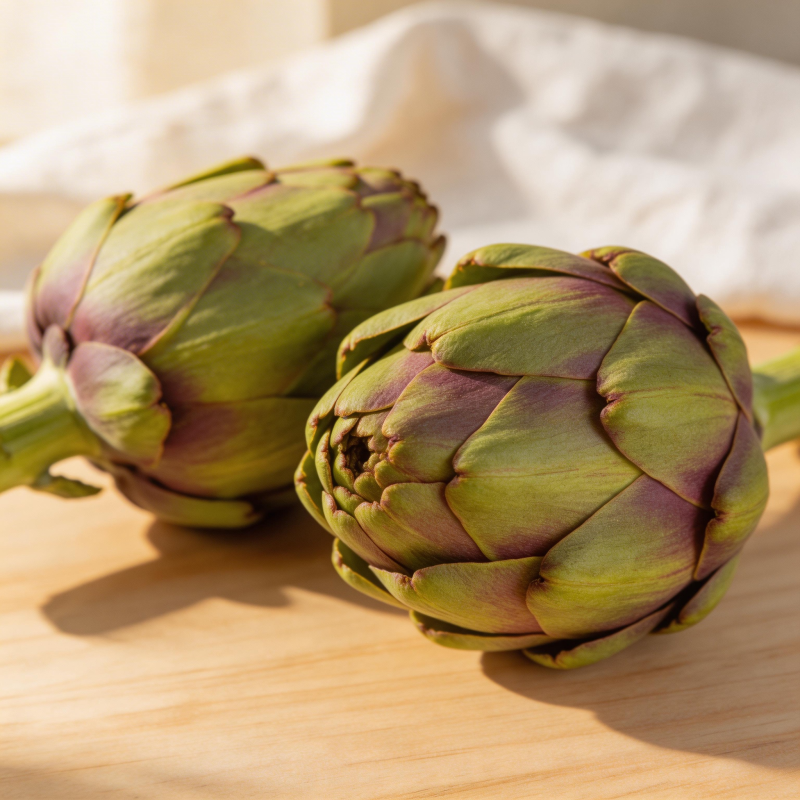 新鲜洋蓟静物图片