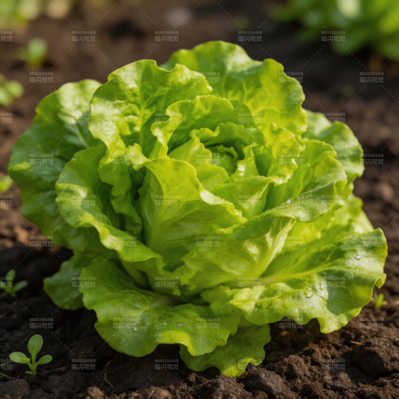新鲜生菜特写图片