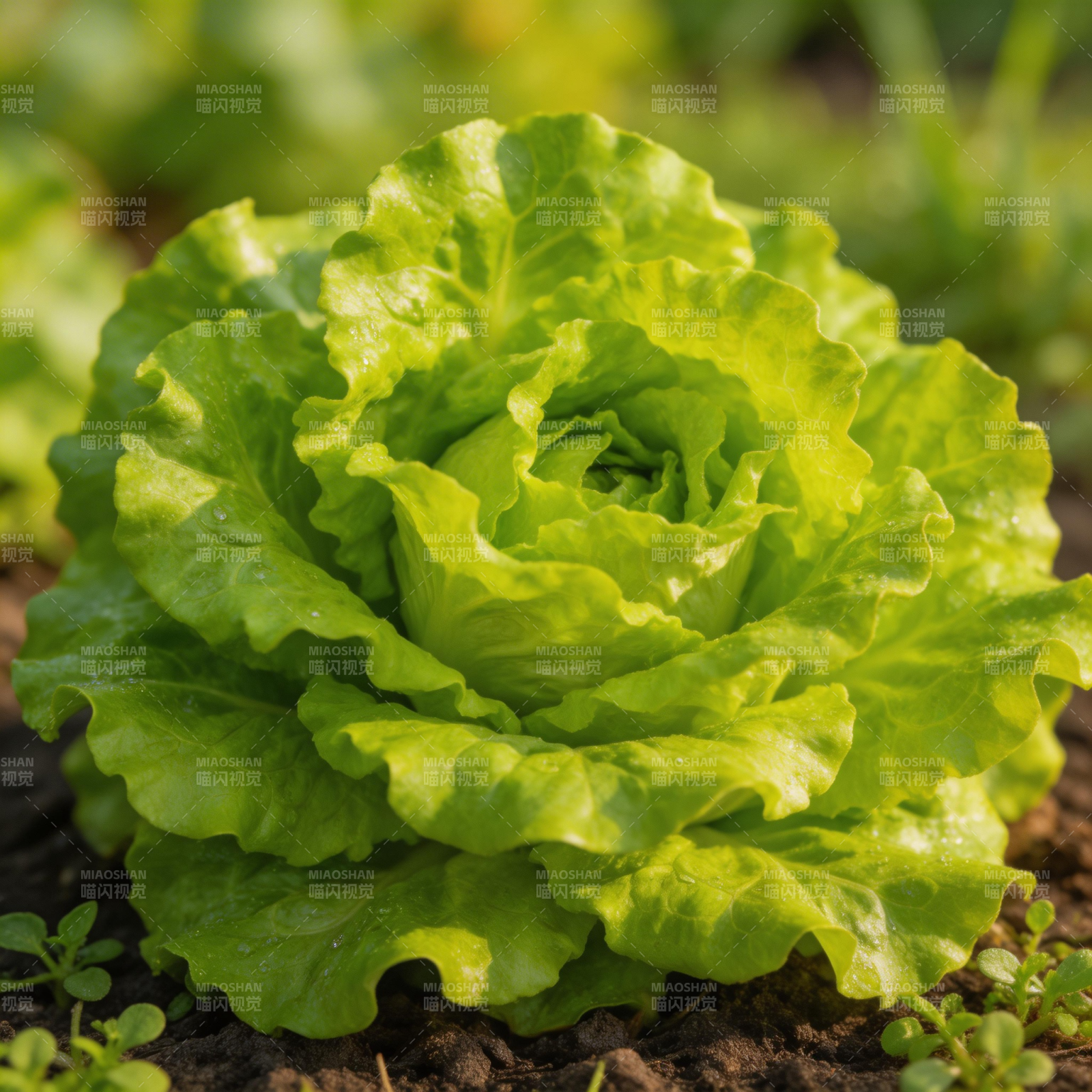 新鲜生菜特写图片