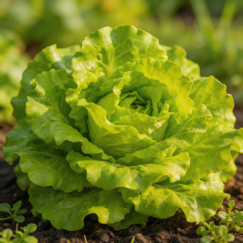新鲜生菜特写图片