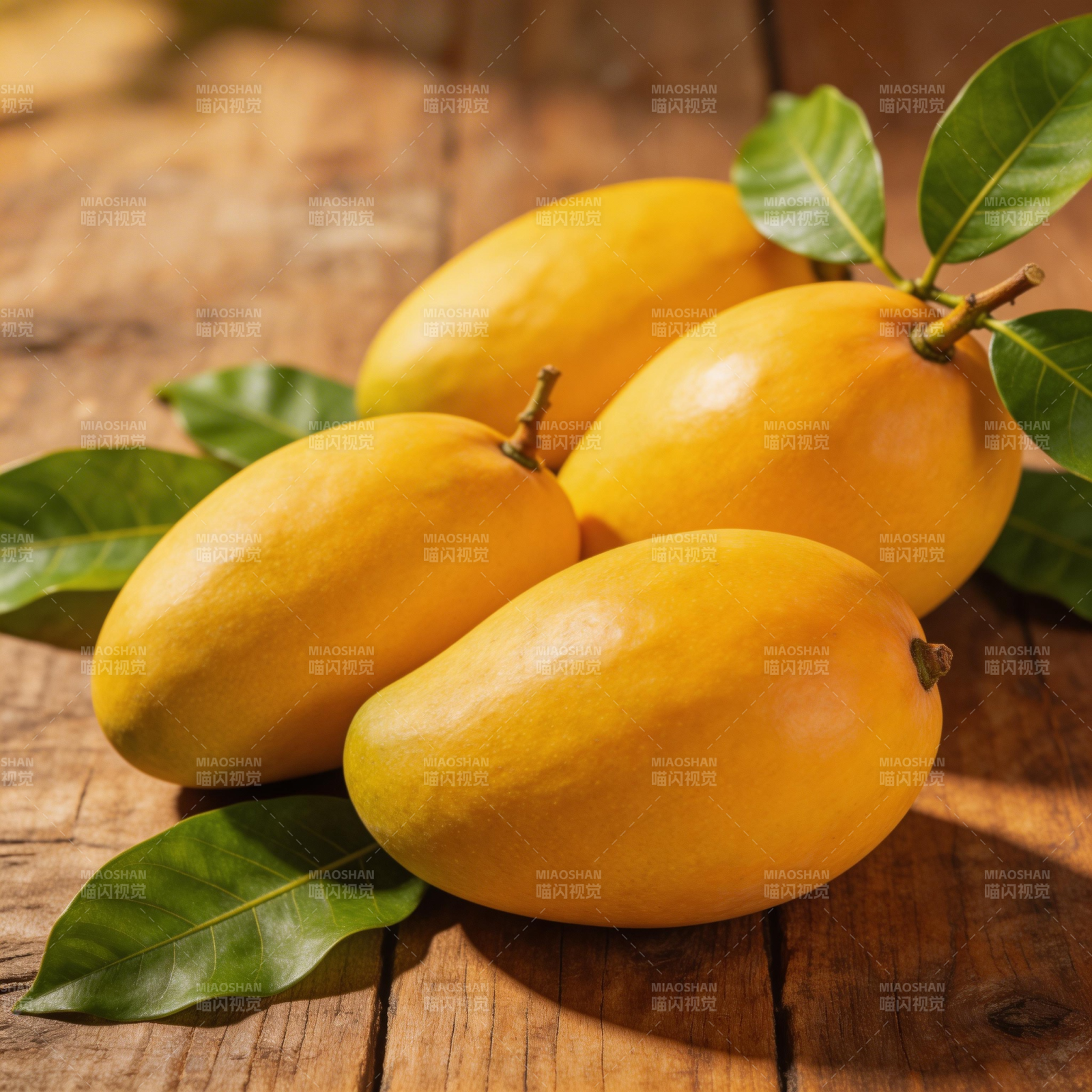 金黄芒果鲜嫩诱人图片