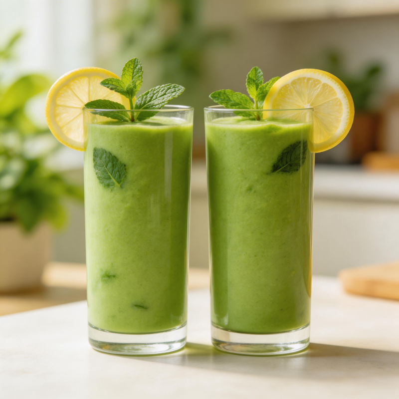 清新绿色饮品图片