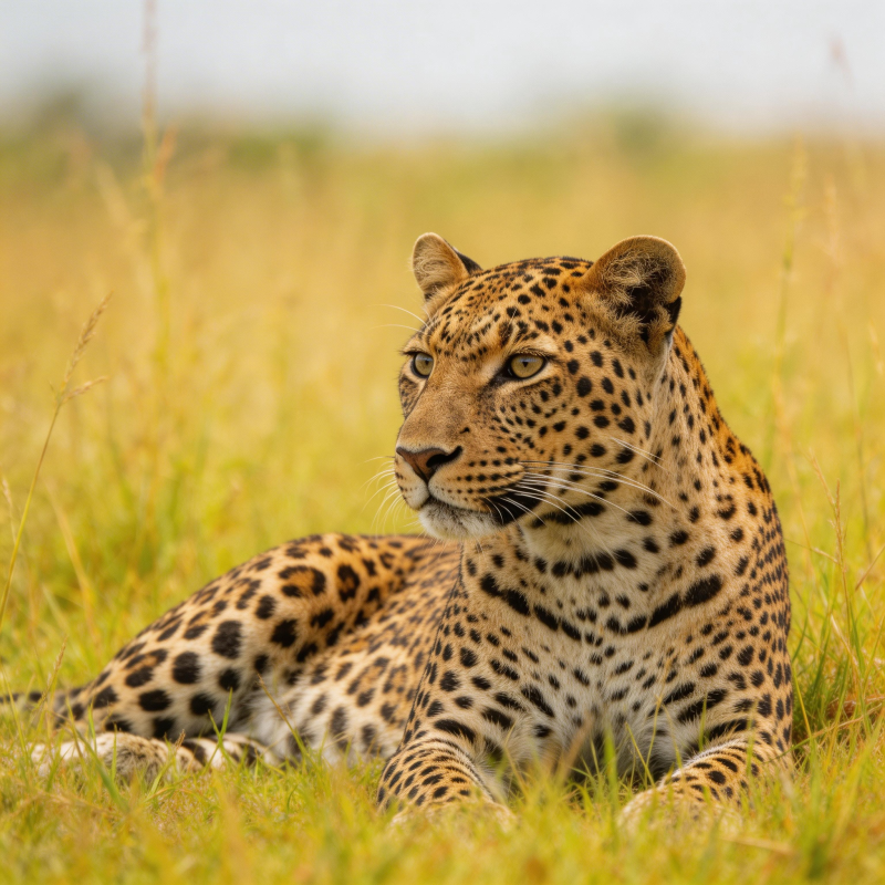 草原上的豹子图片