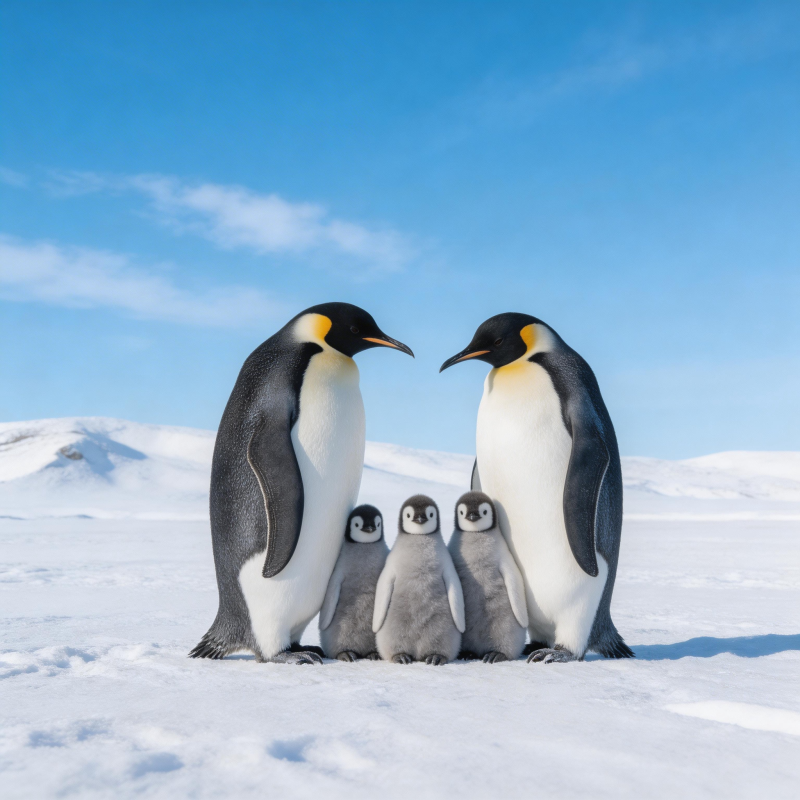 企鹅一家四口图片