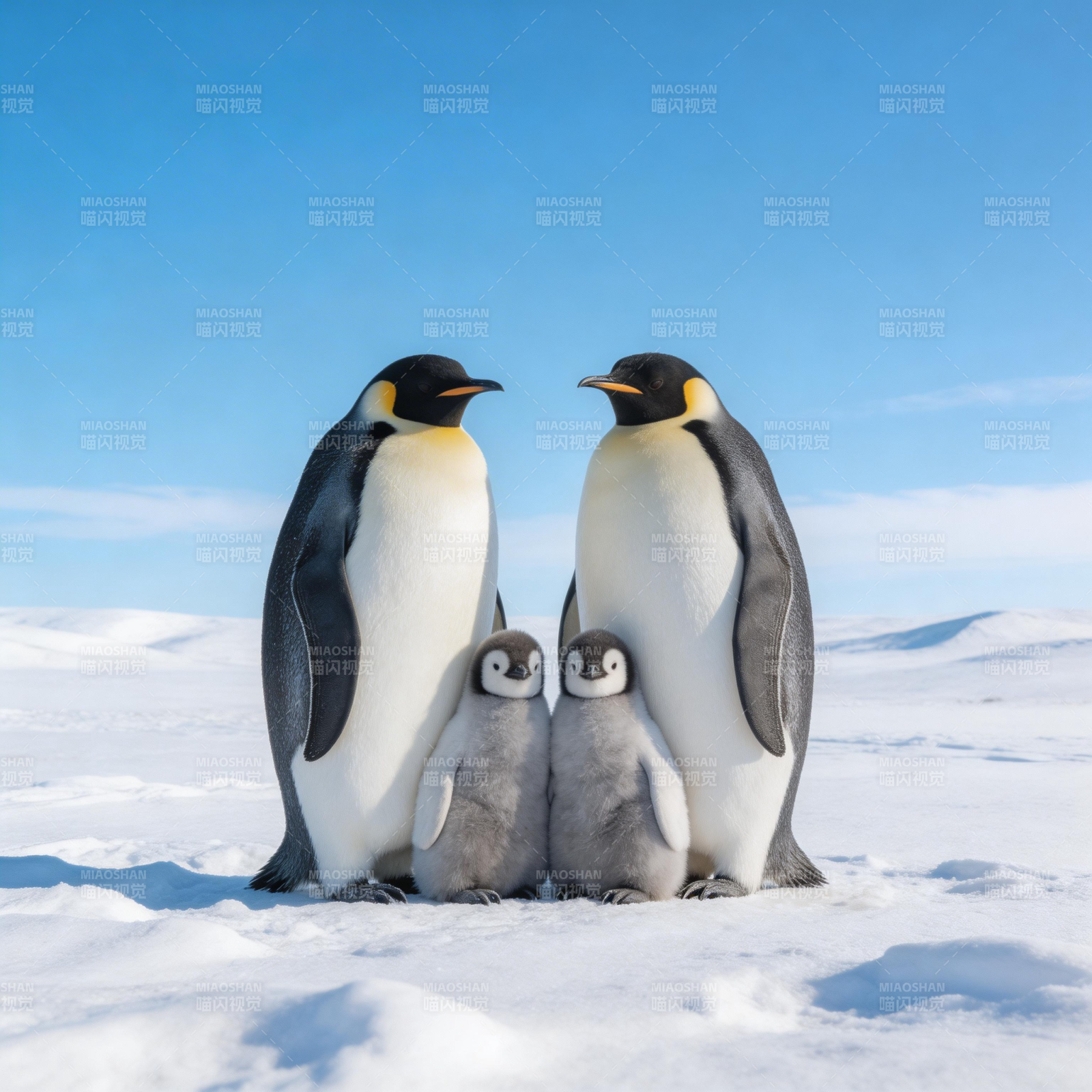 企鹅一家四口图片
