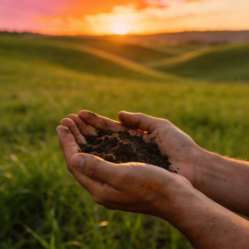手捧沃土迎朝阳图片