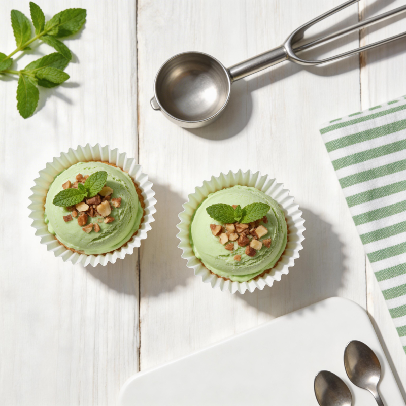 抹茶纸杯蛋糕图片