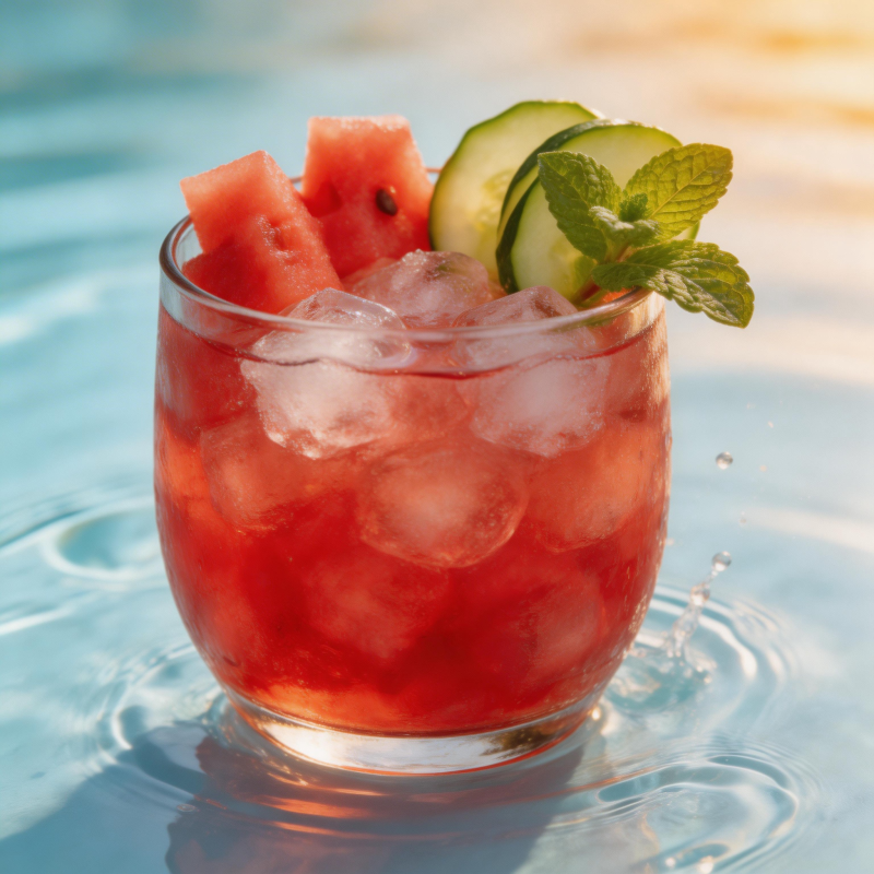 西瓜冰饮清凉一夏图片