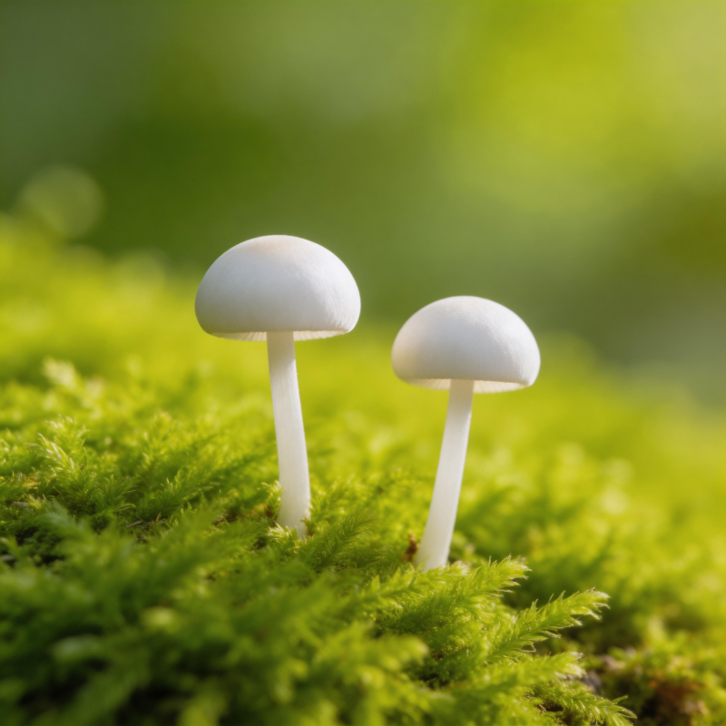 青苔上的小菇图片