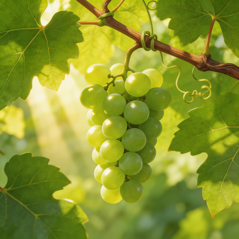 绿葡萄挂枝头图片