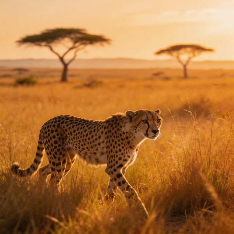 草原上的猎豹图片