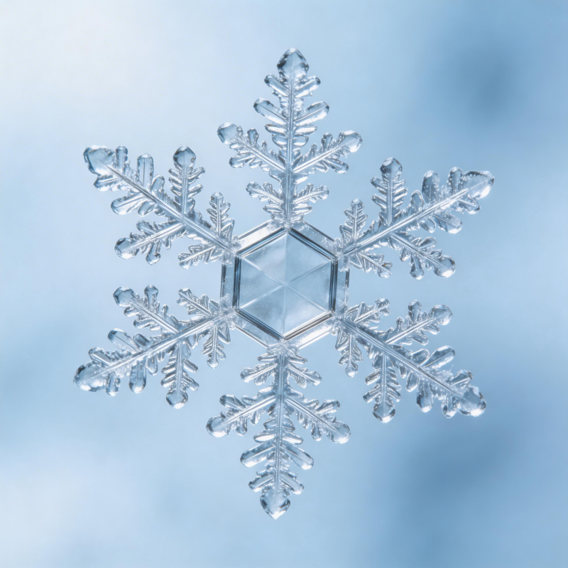 晶莹雪花绽放图片