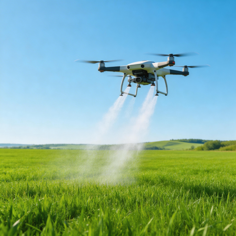 无人机喷洒农田图片