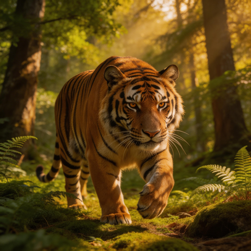 森林中的猛虎图片