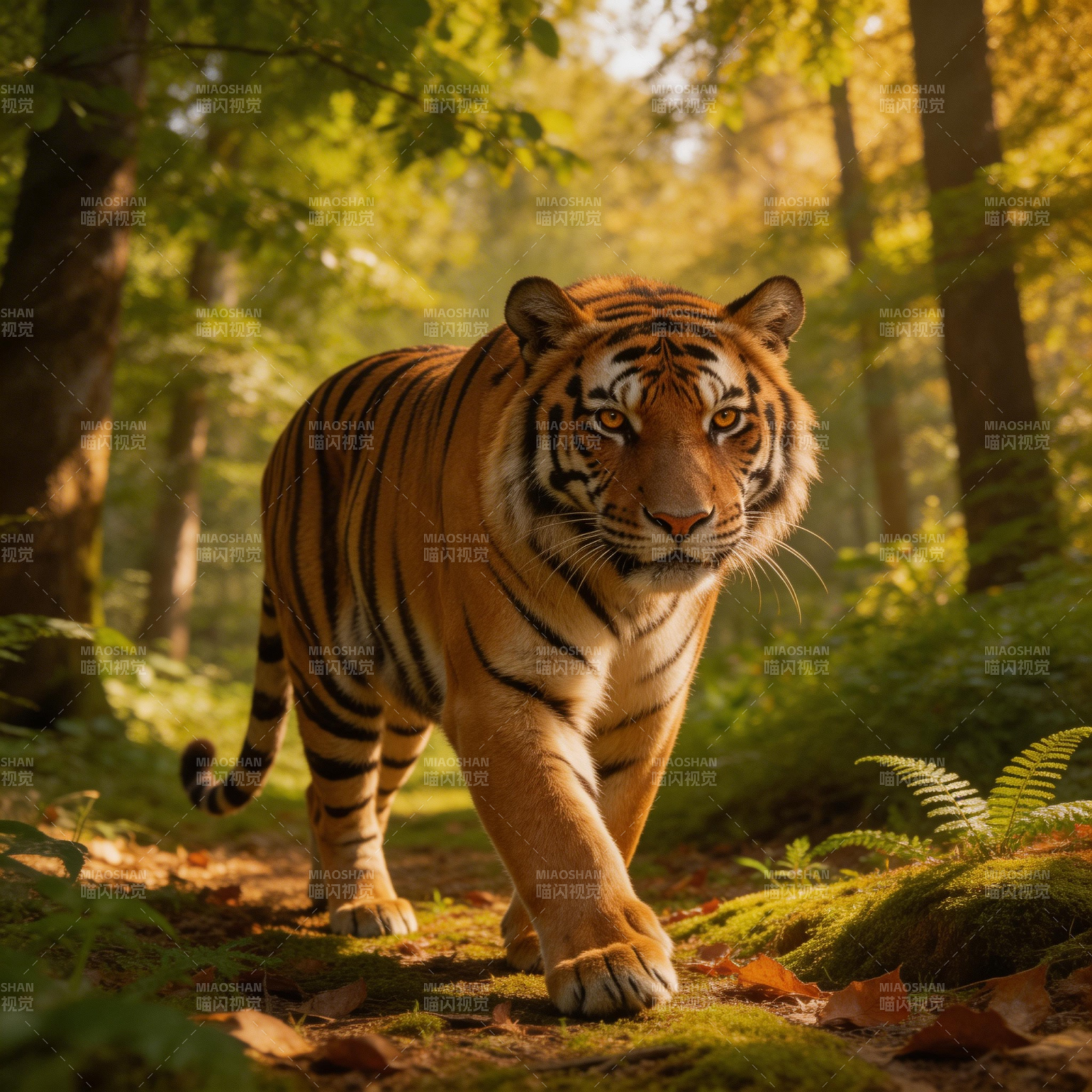 森林中的猛虎图片