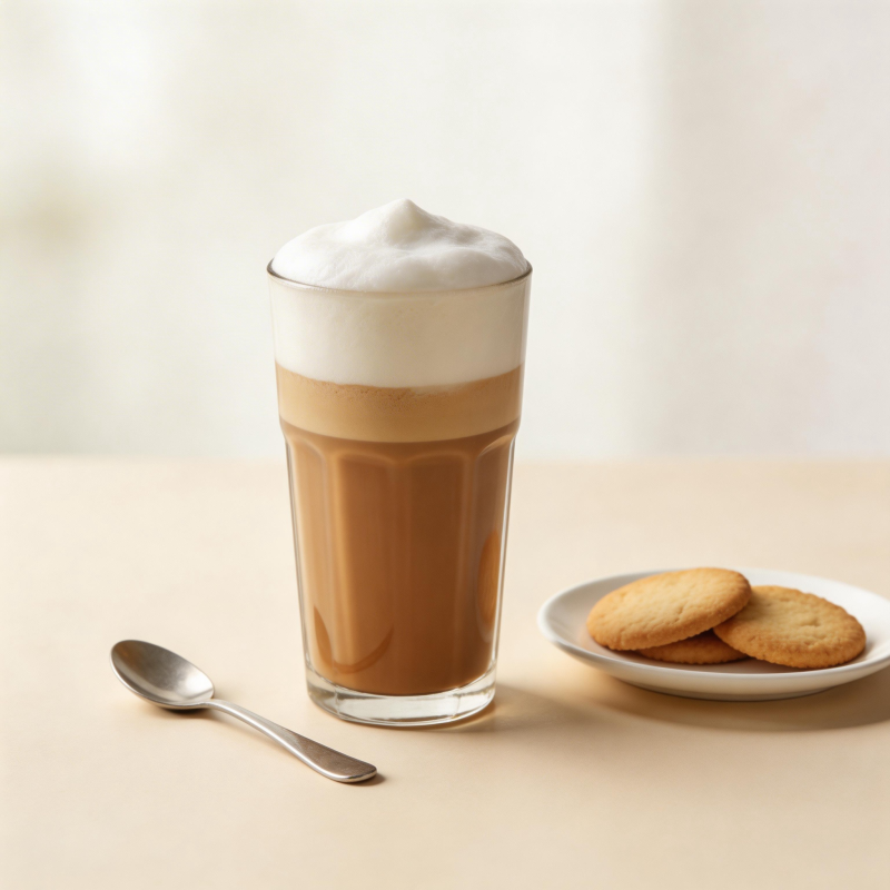 咖啡拿铁配饼干图片