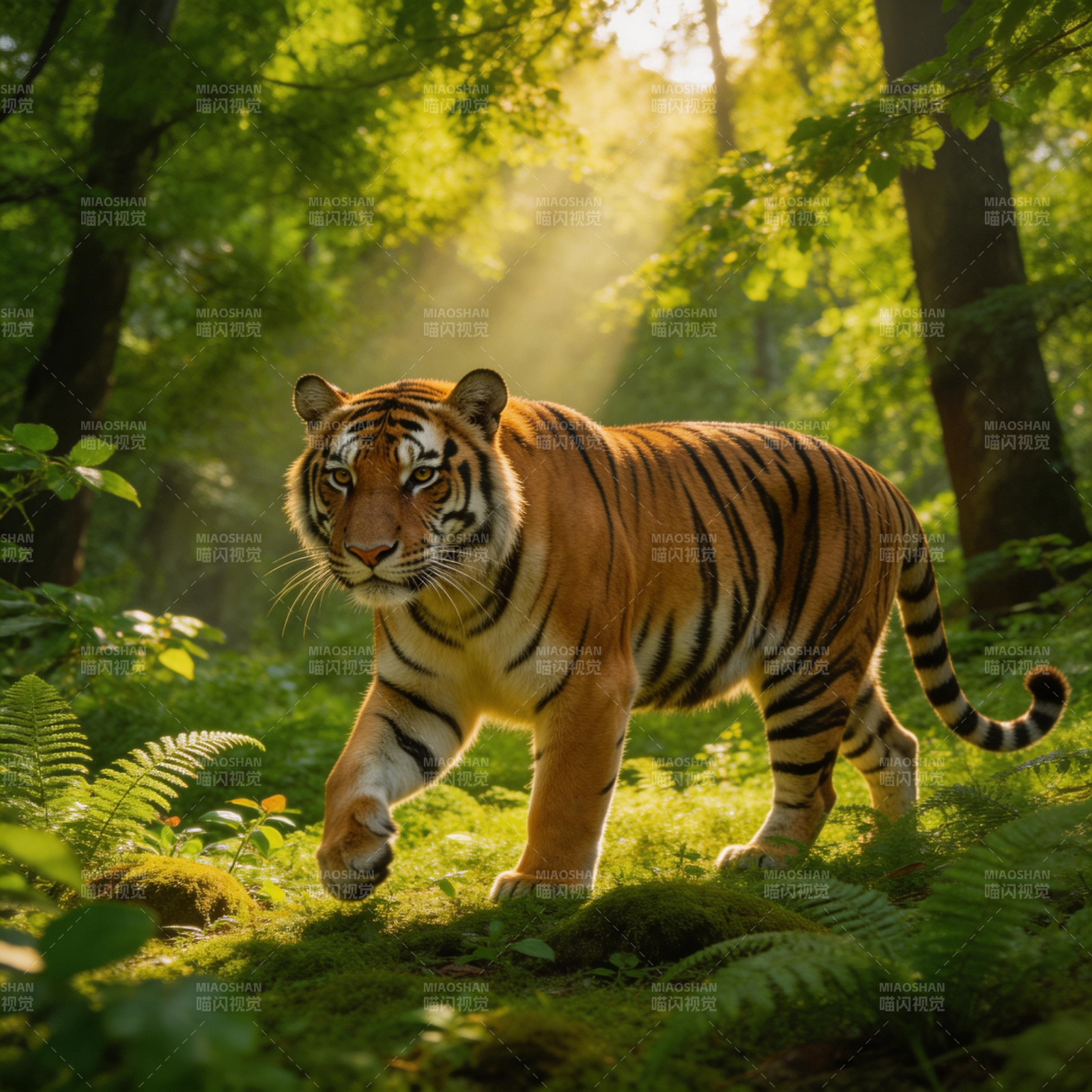 森林中的老虎图片