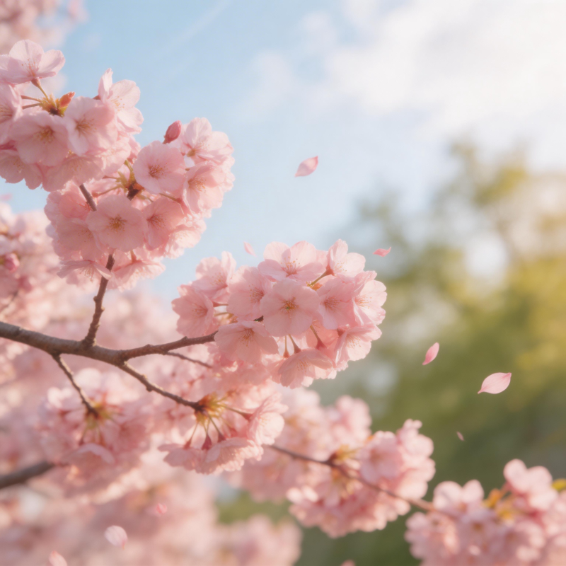 樱花纷飞春意浓图片
