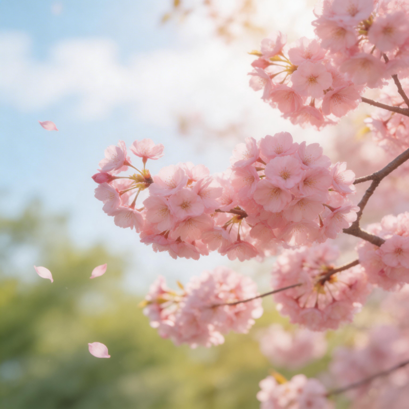 樱花纷飞春意浓图片
