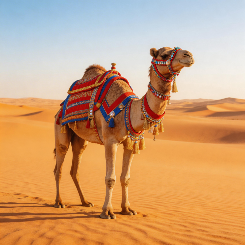 沙漠骆驼行图片