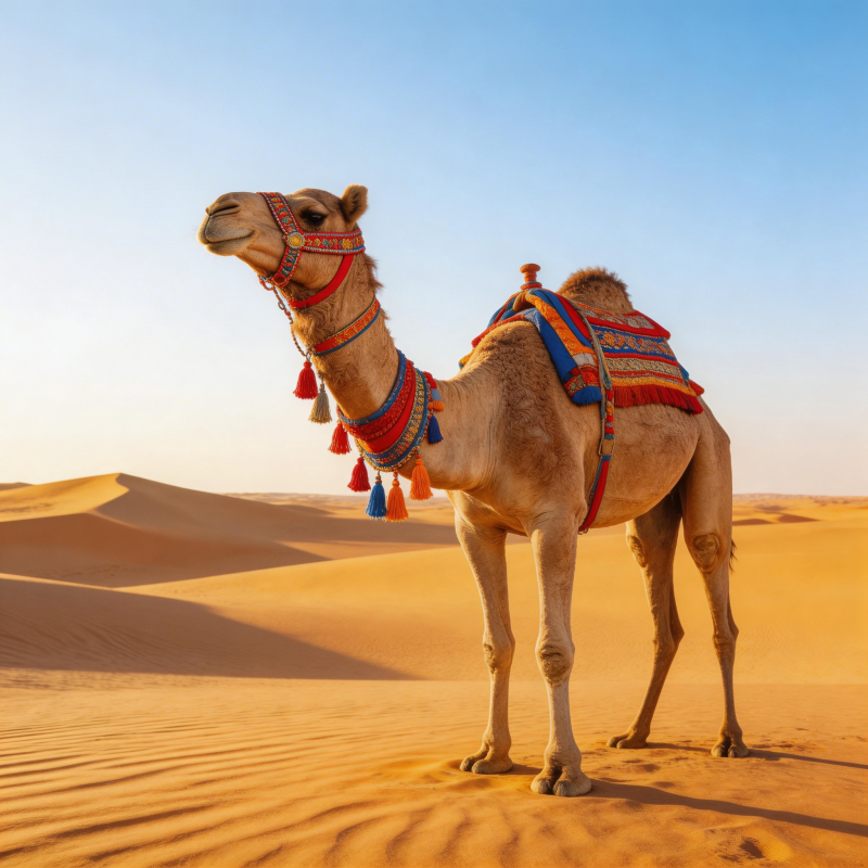 沙漠骆驼行图片