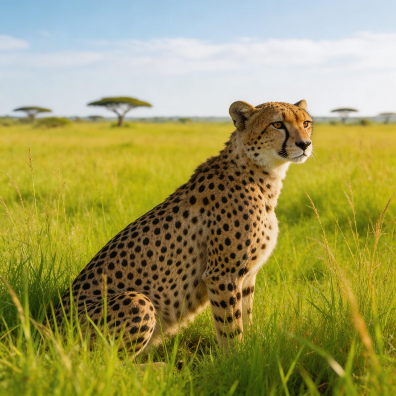 草原上的猎豹图片