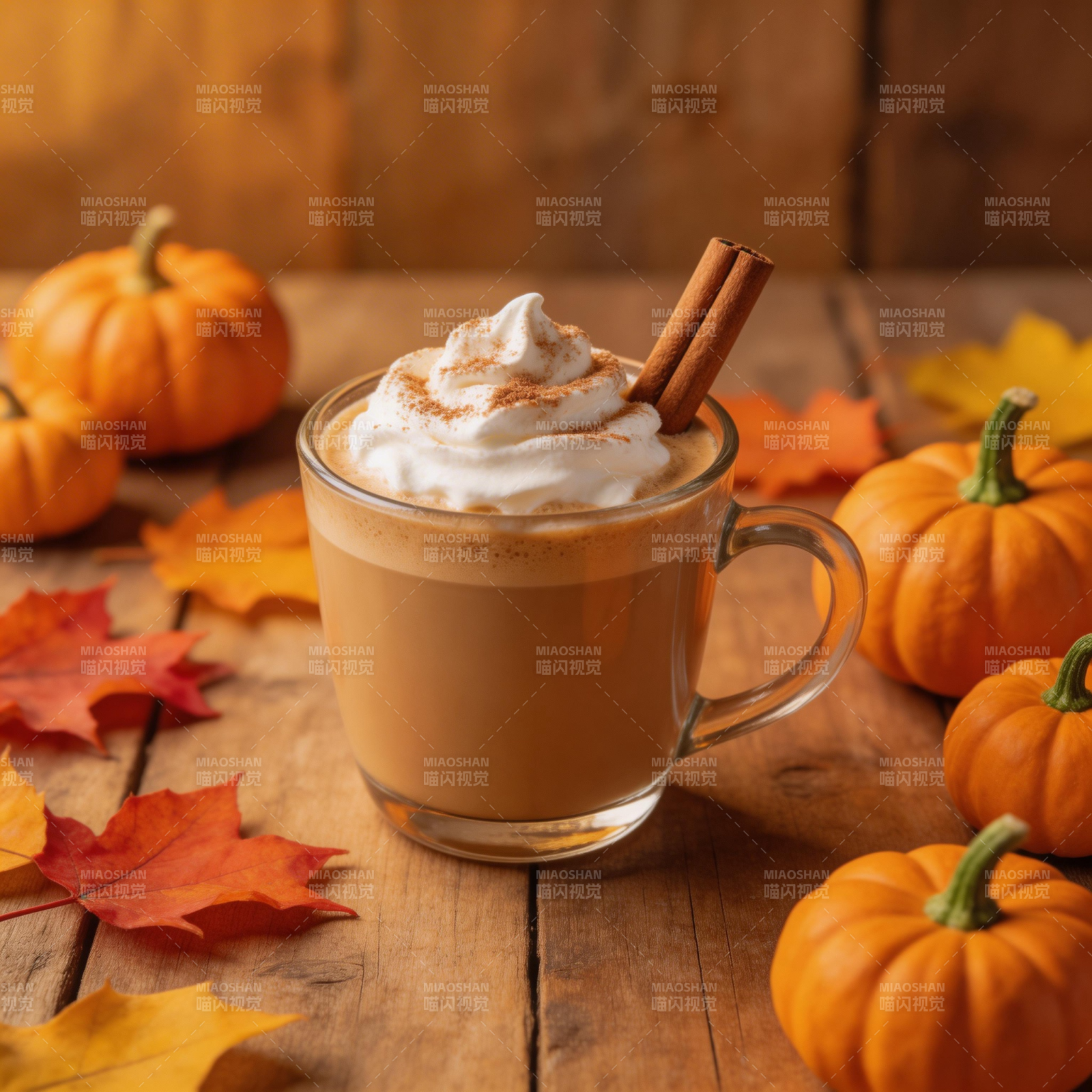 秋日南瓜拿铁图片