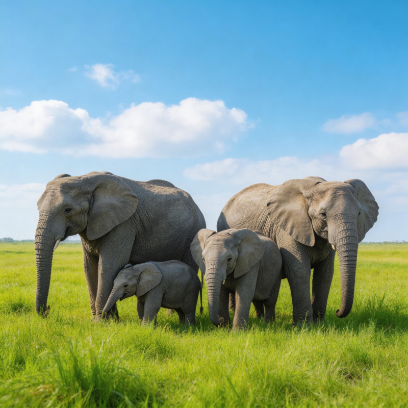 象群草原行图片