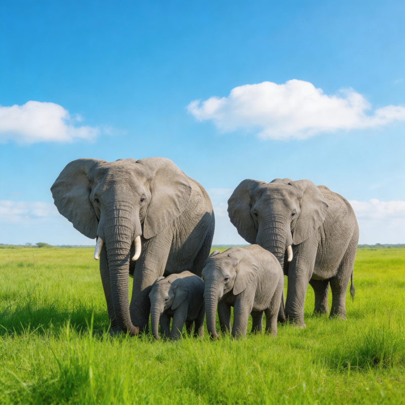 象群草原行图片