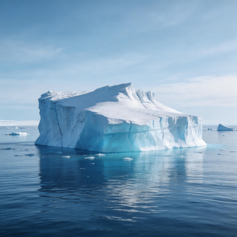 冰山静谧海面图片