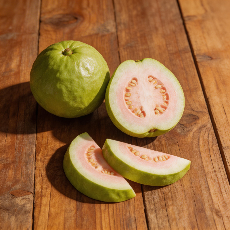 新鲜番石榴切片图片