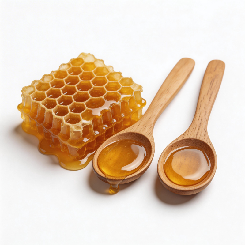 蜂蜜与木勺图片