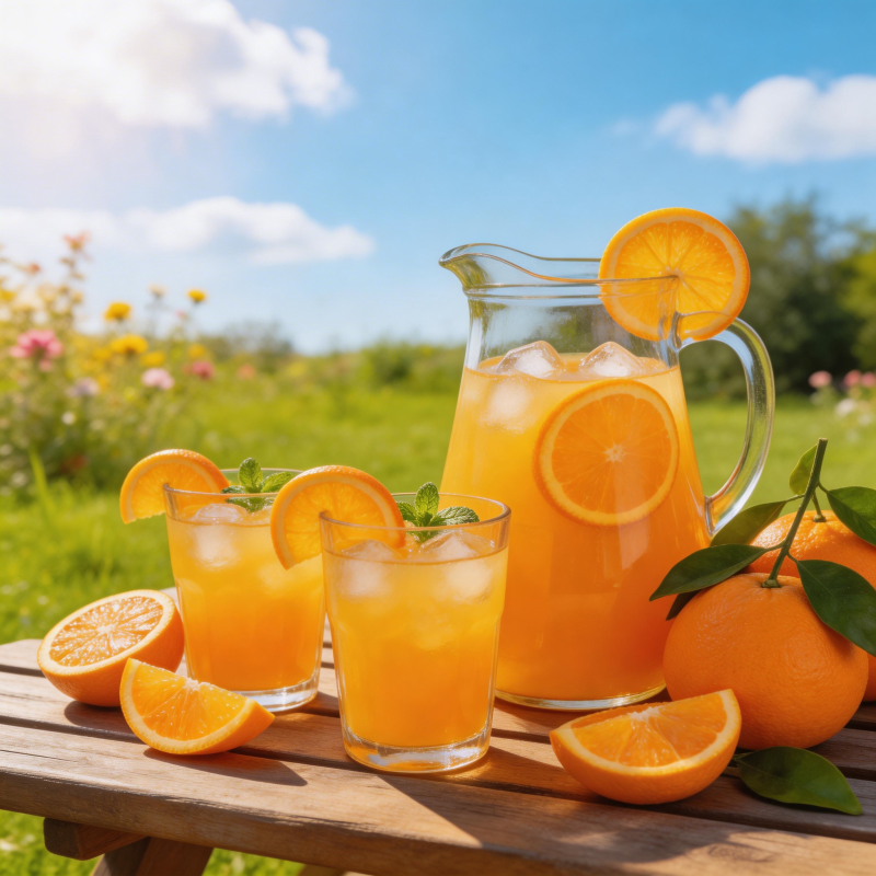 橙汁盛宴 夏日清凉图片